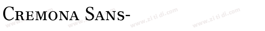 Cremona Sans字体转换